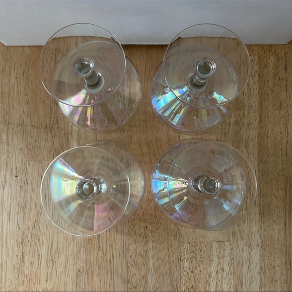 Vintage Iridescent Champagne Coupe Glasses - Picture 10 of 10